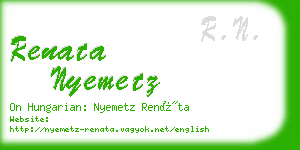 renata nyemetz business card